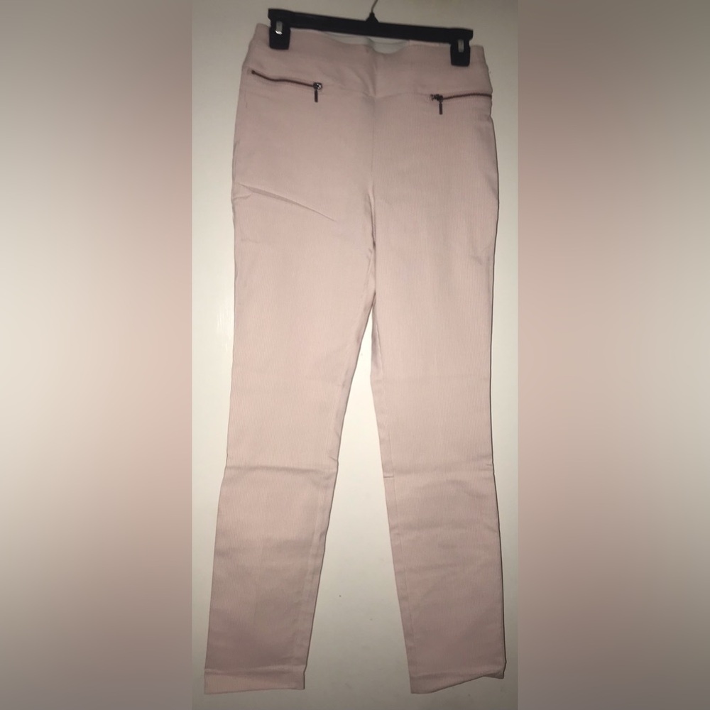 Candie’s Audrey Fit Pull On Skinny Pants Pink/White Stripe Size 2